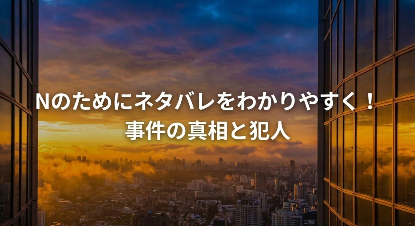 Nのためにネタバレをわかりやすく！事件の真相と犯人