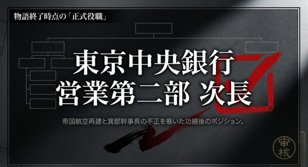 半沢直樹の最終役職はどこまで昇進した?