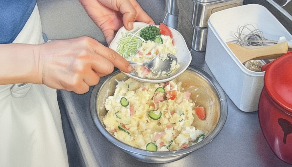 ドラマに登場するポテトサラダの作り方