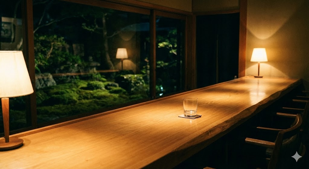 半地下の静謐な空間でドラマの世界観に没入する