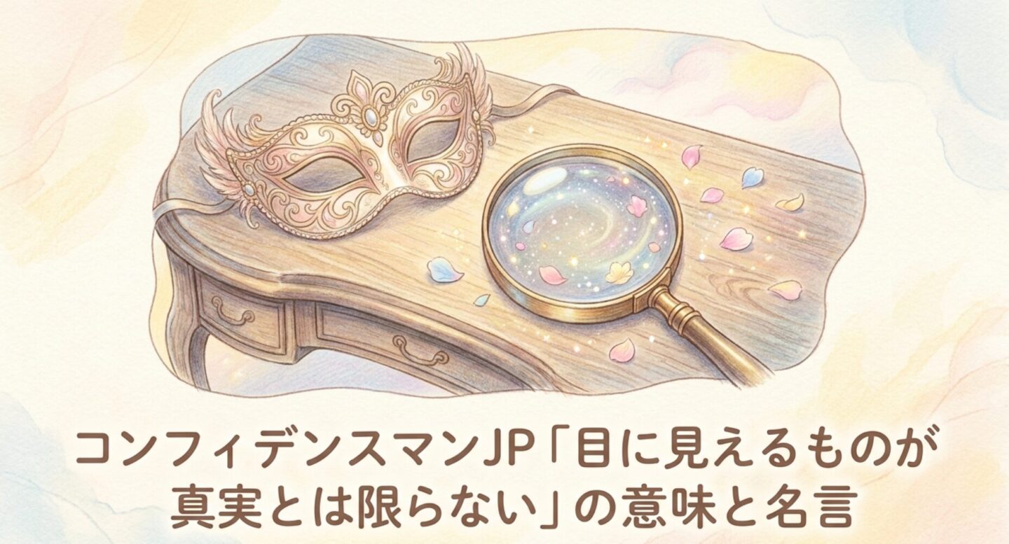 コンフィデンスマンJP「目に見えるものが真実とは限らない」の意味と名言