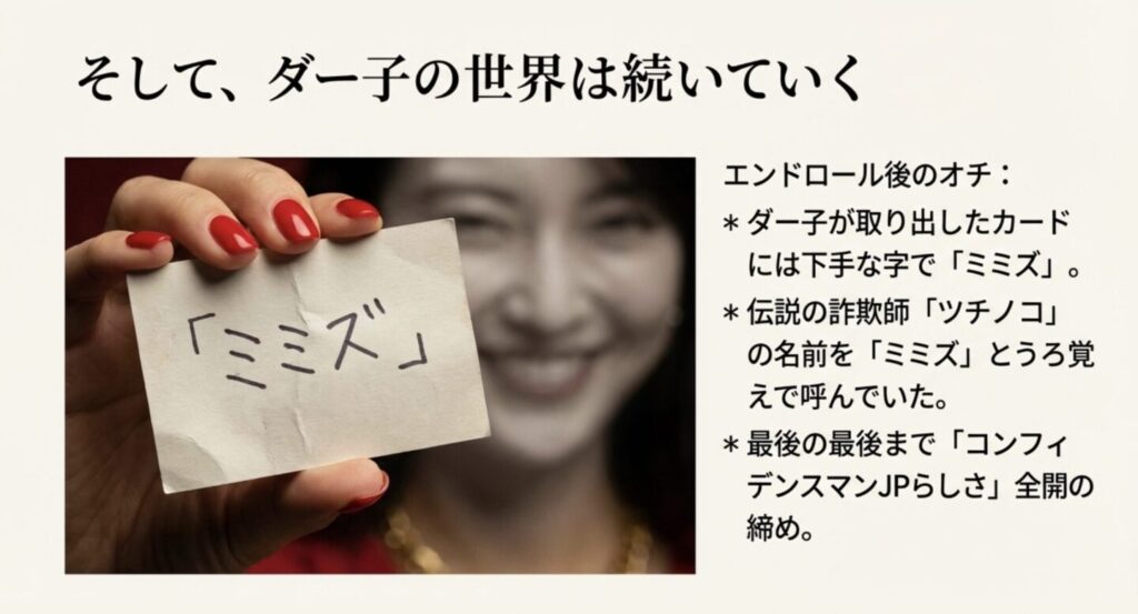 エンドロール後のミミズ