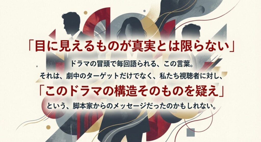 このドラマの構造そのものを疑え