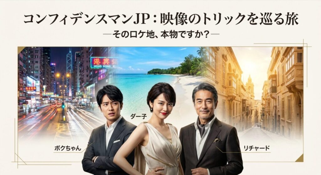 コンフィデンスマンJP 主要キャストとロケ地の世界