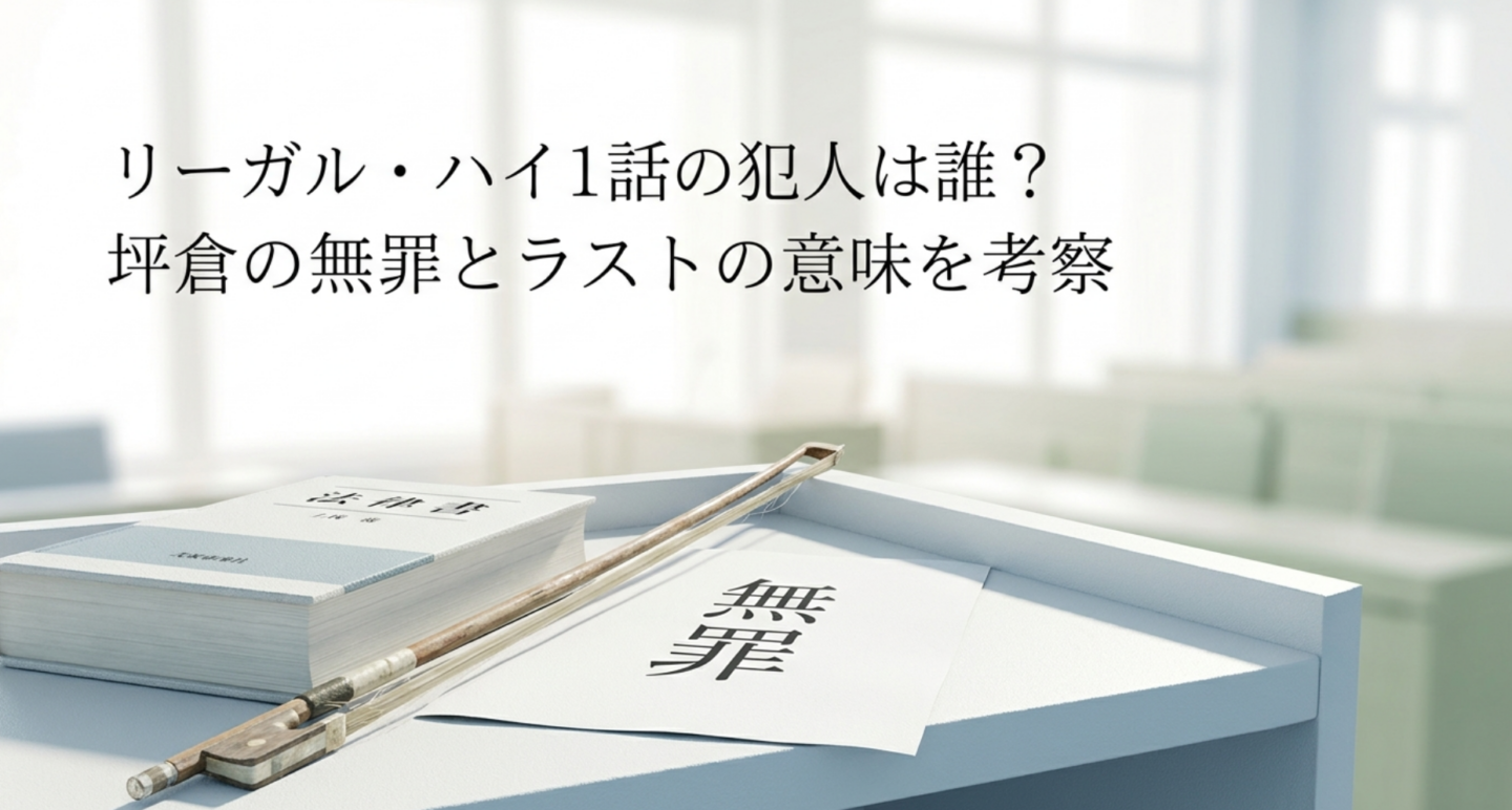 リーガル・ハイ1話の犯人は誰？坪倉の無罪とラストの意味を考察