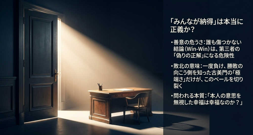 全員が納得する結論が本当に正義なのかを問いかけるリーガル・ハイ第2期のスライド