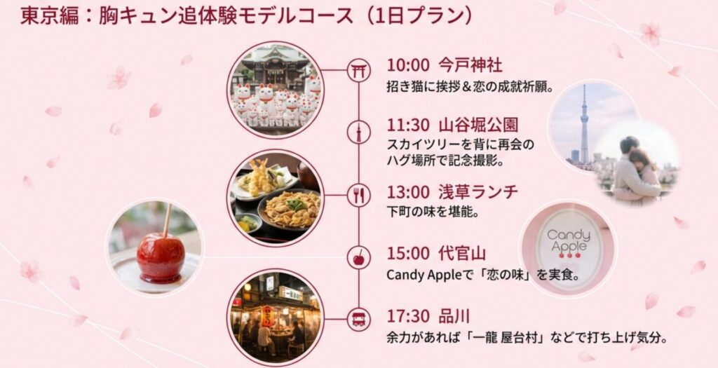 浅草や代官山を巡る恋つづ東京ロケ地巡礼モデルコース