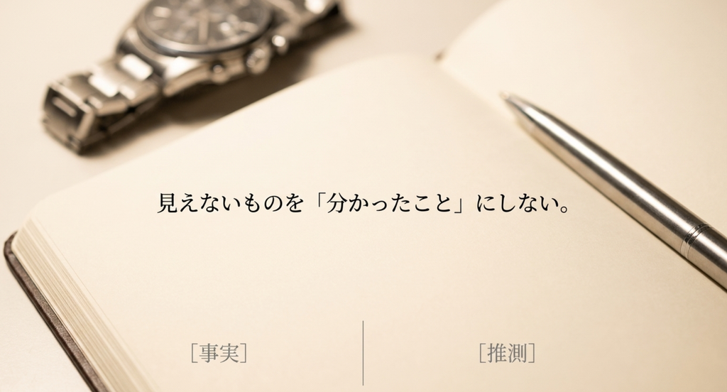 『きょうは会社休みます。』の衣装や家具について、確認できる事実とネット上の推測を分け、分からないものを確定情報にしない姿勢を示したスライド