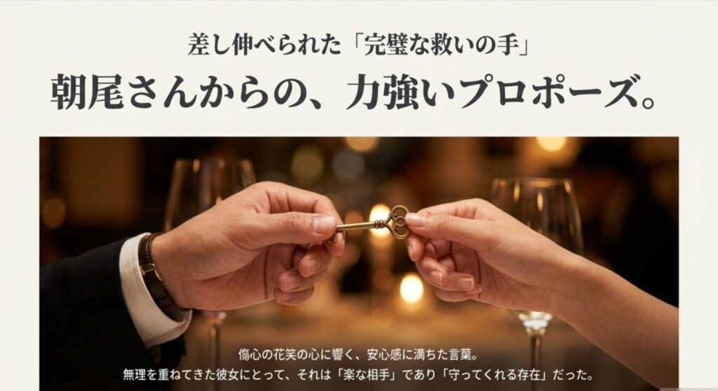 朝尾さんからの力強いプロポーズ