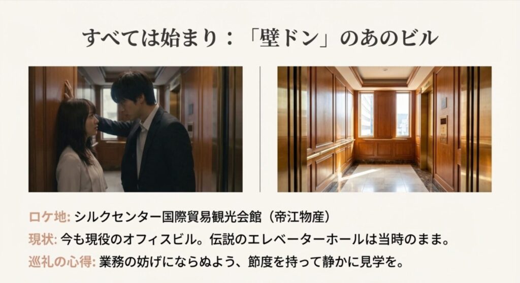 壁ドンの聖地であるシルクセンター