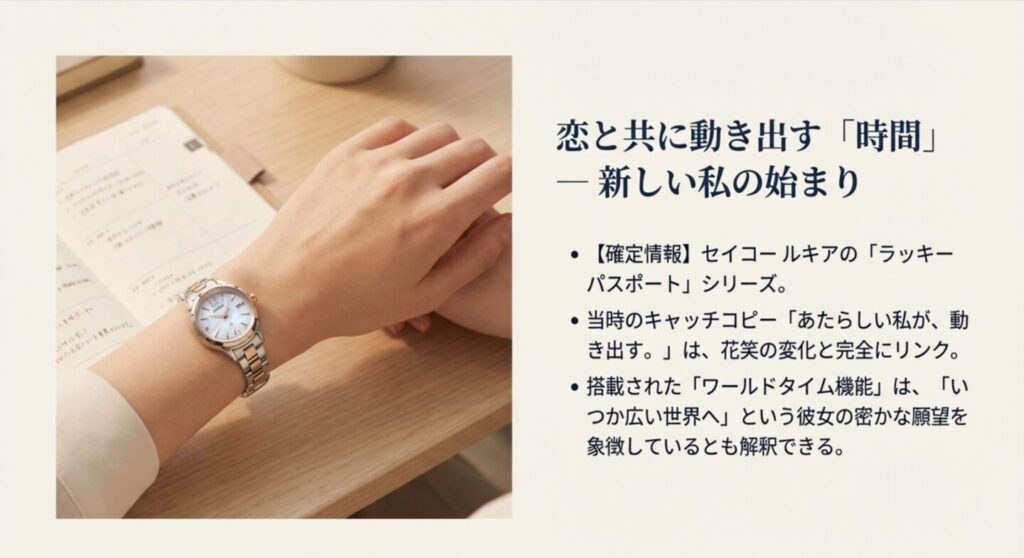 ドラマ使用の時計セイコールキアと特徴