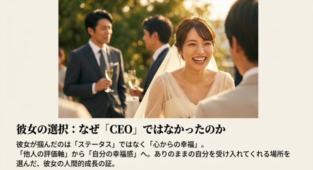 最終回の結末で加々見と結婚した理由