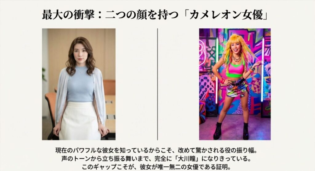 現在の派手なギャル姿とのギャップ