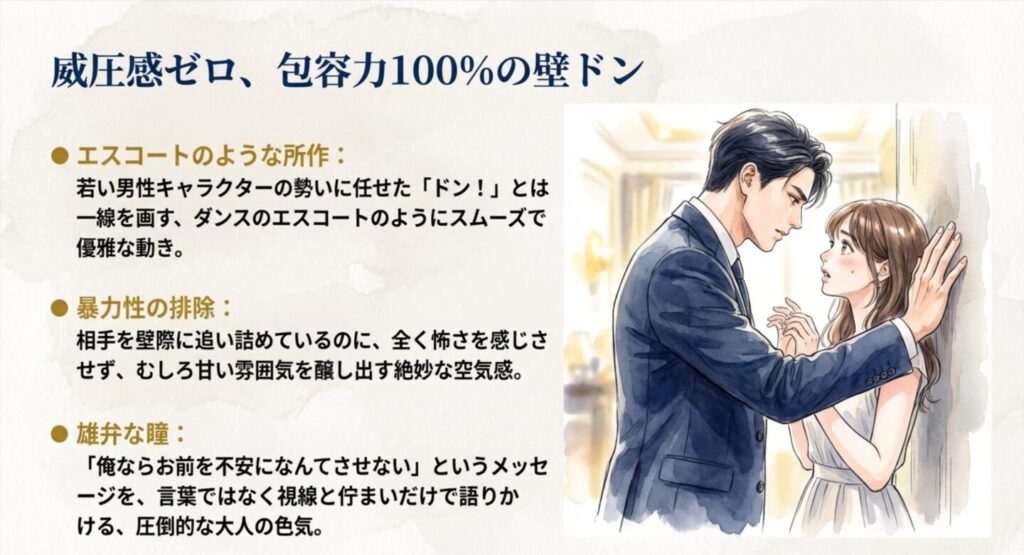 威圧感ゼロ、包容力100%のエスコート