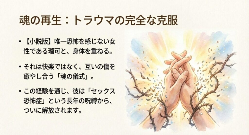 小説で描かれた瑠可との関係とトラウマ克服