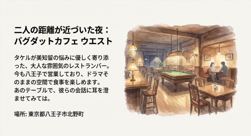 美知留とタケルが話したカフェは八王子