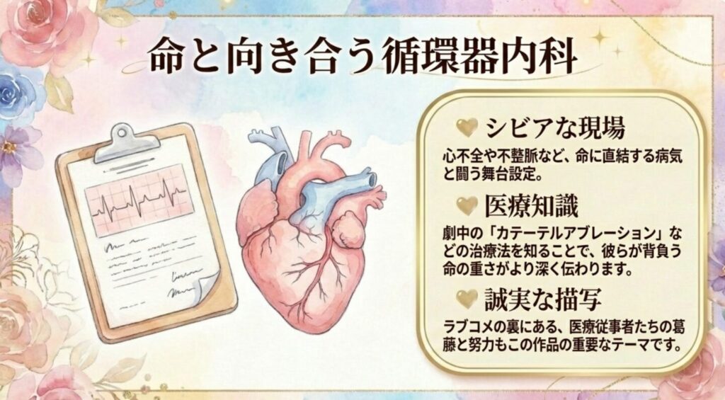 循環器内科の舞台設定と命と向き合う誠実な描写