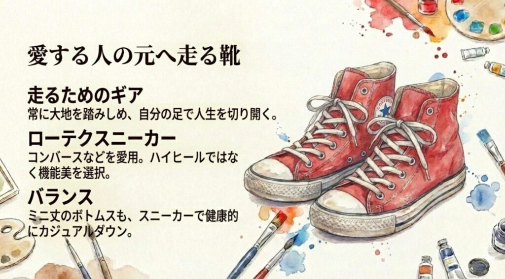 愛する人の元へ走る靴:ローテクスニーカーを選択する機能美