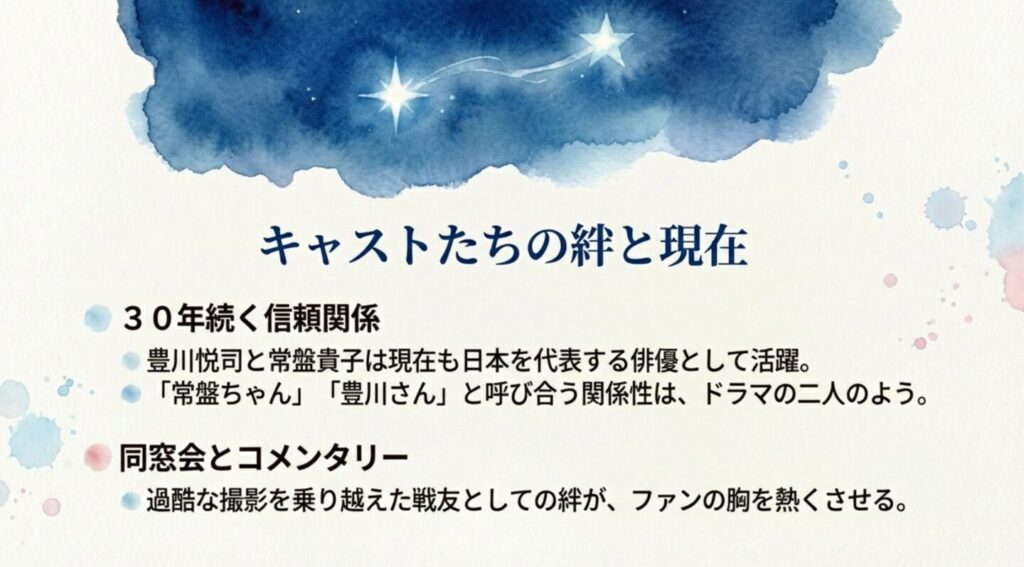 豊川悦司と常盤貴子の30年続く信頼関係と現在の活躍についての解説