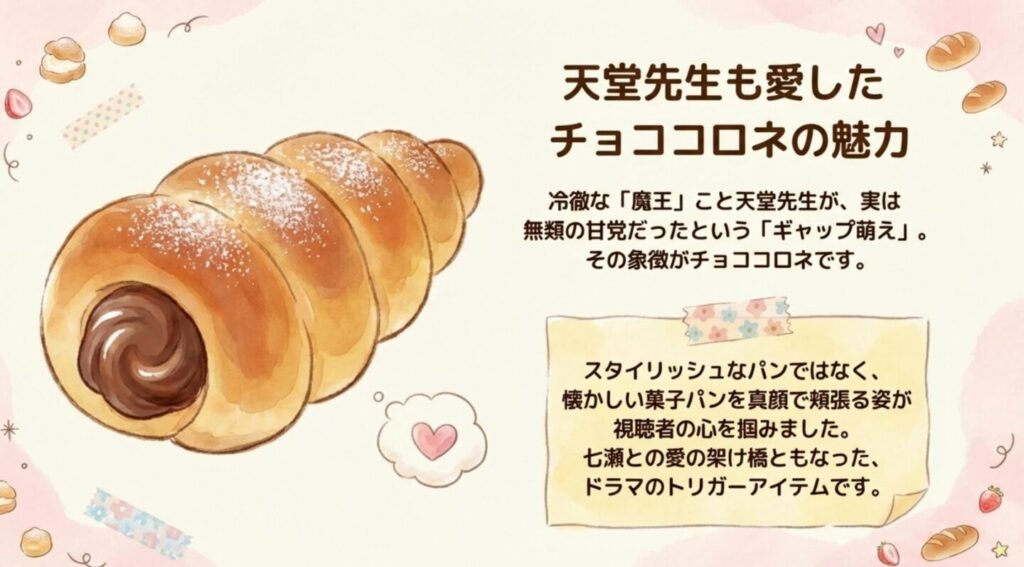 天堂先生のギャップ萌えアイテムとしてのチョココロネの魅力