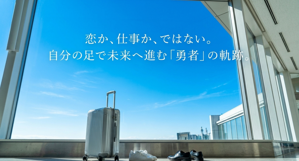 『恋はつづくよどこまでも』全10話の七瀬の成長を、恋か仕事かの二者択一ではなく、自分の足で未来へ進む勇者の軌跡として表したスライド