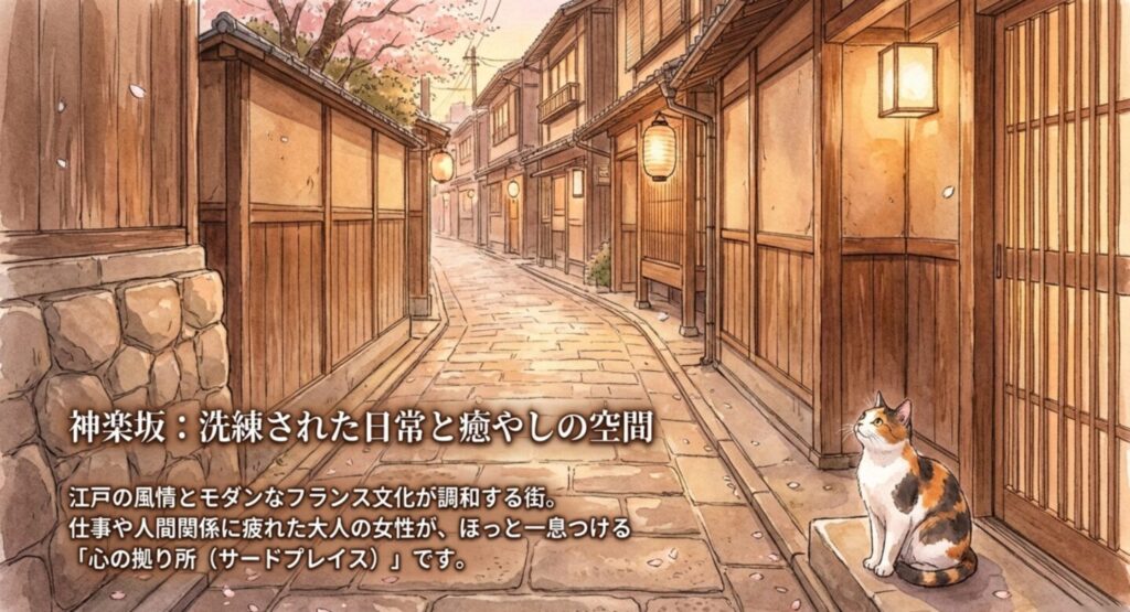 神楽坂の美容室と癒しの場所