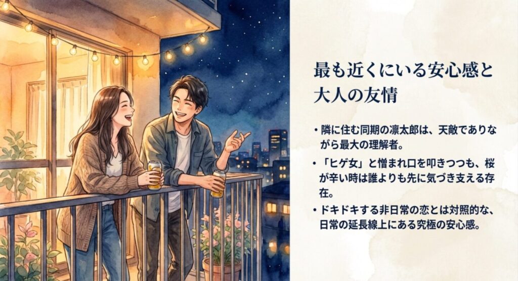 最も近くにいる安心感と大人の友情