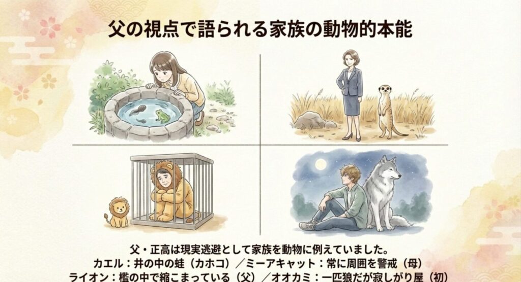 父の視点で語られるカホコ家族の動物的本能メタファー