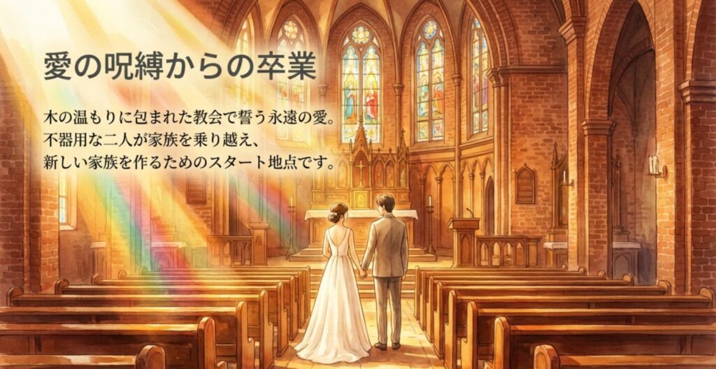 カホコと初が結婚式を挙げたカトリック大磯教会の礼拝堂