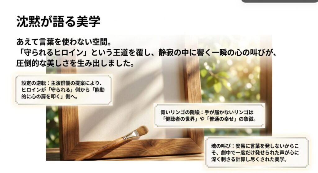 愛してると言ってくれにおける沈黙の美学と設定の逆転