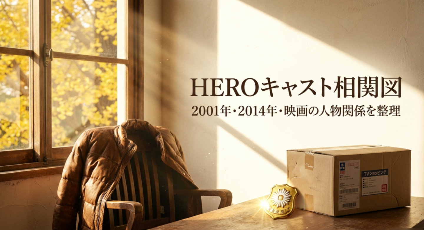 HEROキャスト相関図｜2001年・2014年・映画の人物関係を整理