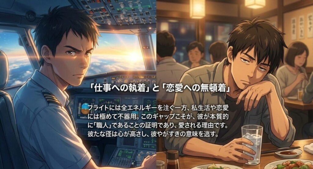 仕事への執着と恋愛への無頓着というギャップ