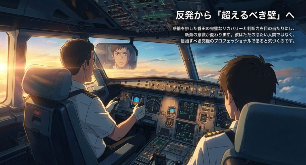 反発から超えるべき壁へと変わる香田機長への思い