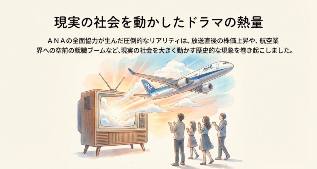 ANAの全面協力が生んだ株価上昇や就職ブームなどの社会現象