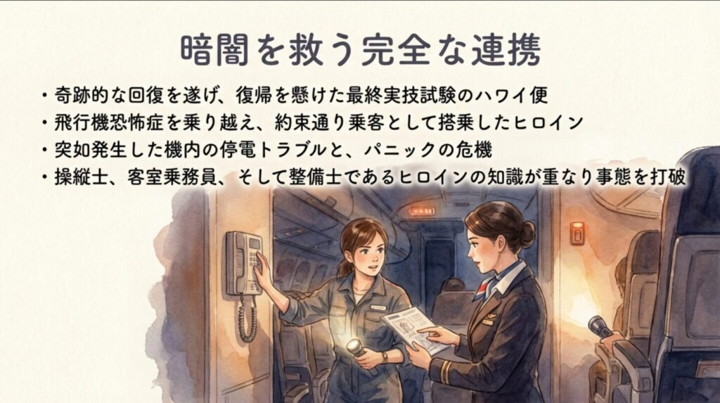 暗闇の中でトラブルの根本原因箇所を特定し、インターホン越しに新海へ報告