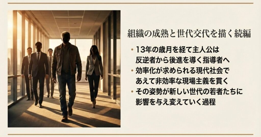 組織の成熟と世代交代を描く続編