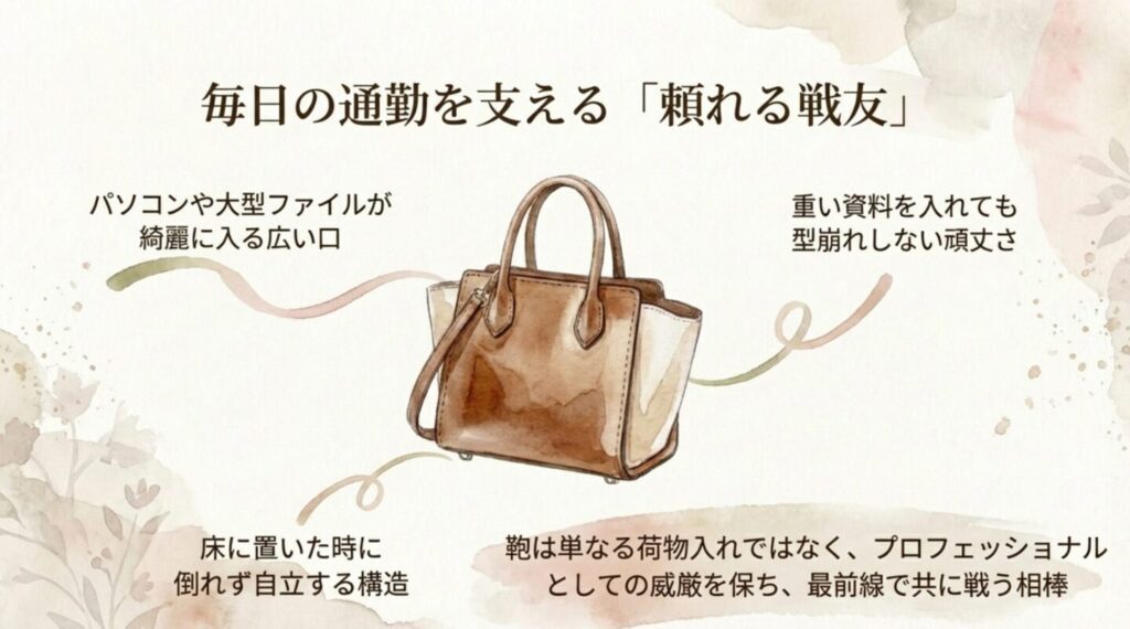 毎日の通勤を支える頼れる戦友のバッグ