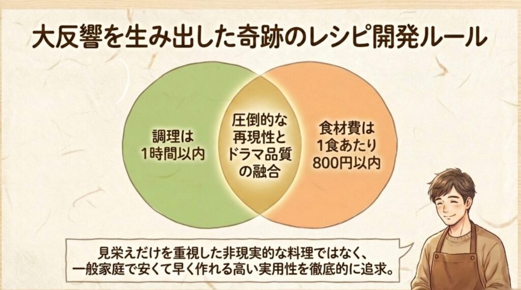 1時間以内・800円以内という奇跡のレシピ開発ルール