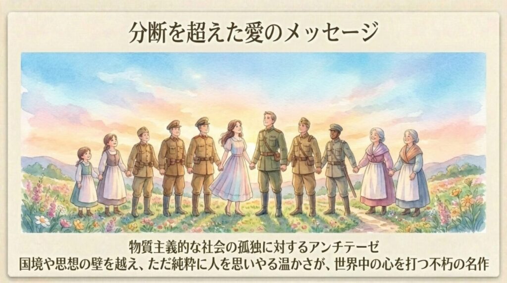 分断を超えた愛のメッセージと純粋な思いやり