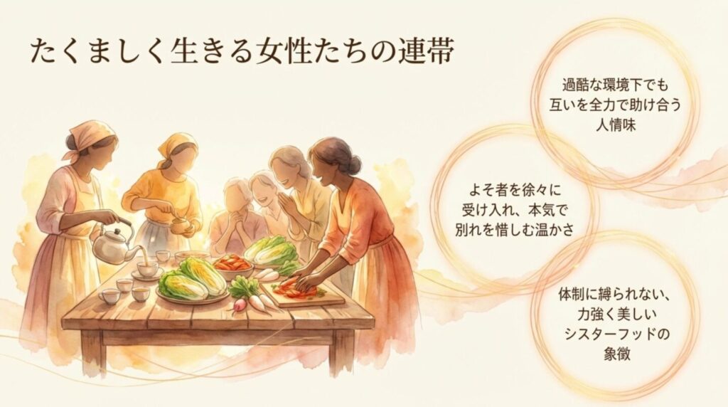 たくましく生きる軍人社宅村の女性たちの連帯