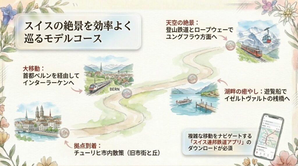 スイスの絶景を効率よく巡るモデルコース