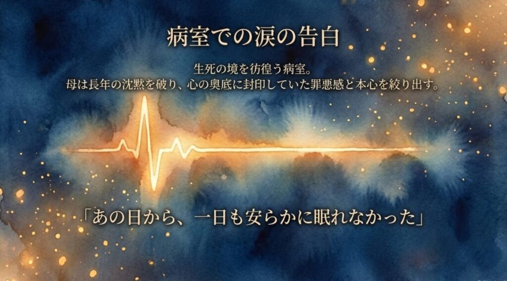病室での涙の告白