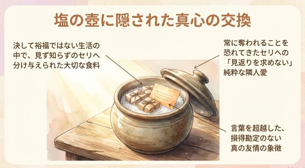 塩の壺に隠された無償の愛と真心の交換