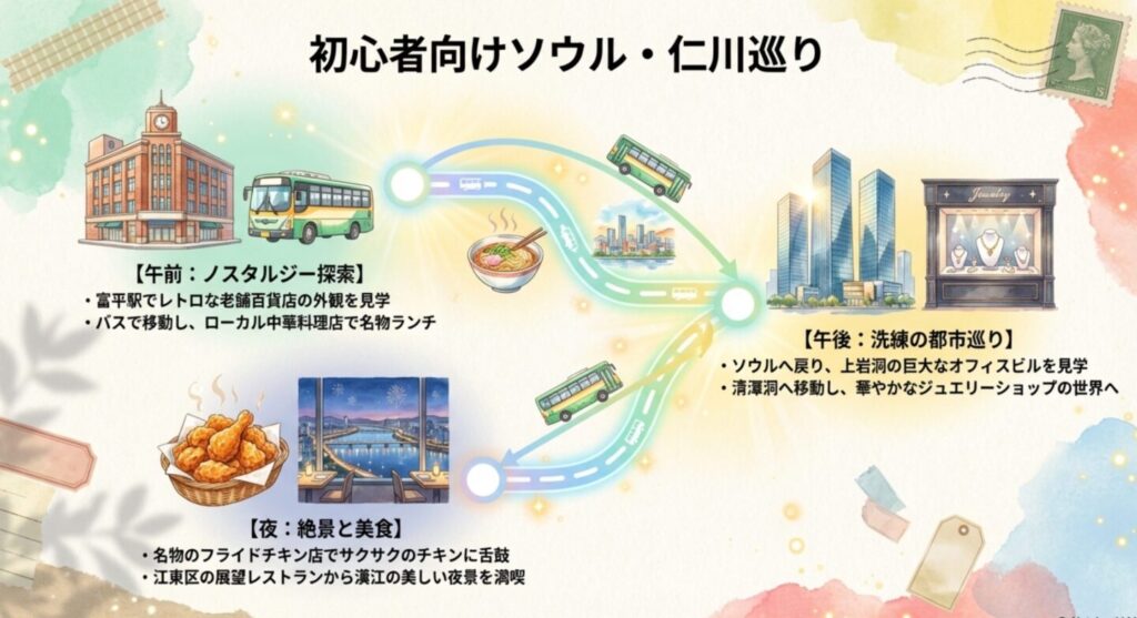 初心者向けのソウルと仁川を巡る1DAY弾丸聖地巡礼モデルコース