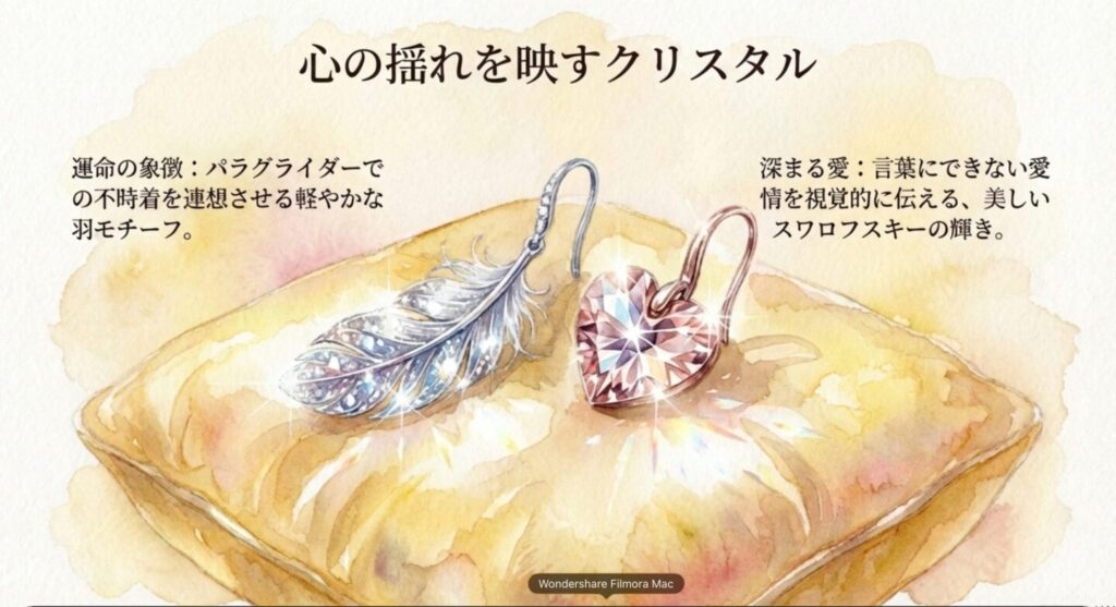 運命と愛の深まりを告げる輝き スワロフスキーのピアス