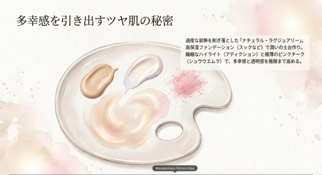内側から発光するような多幸感ツヤ肌を作るベースメイク