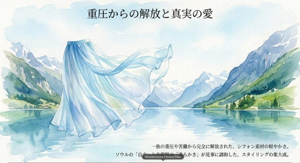 重圧からの解放と真実の愛の終着点 スイスでの衣装