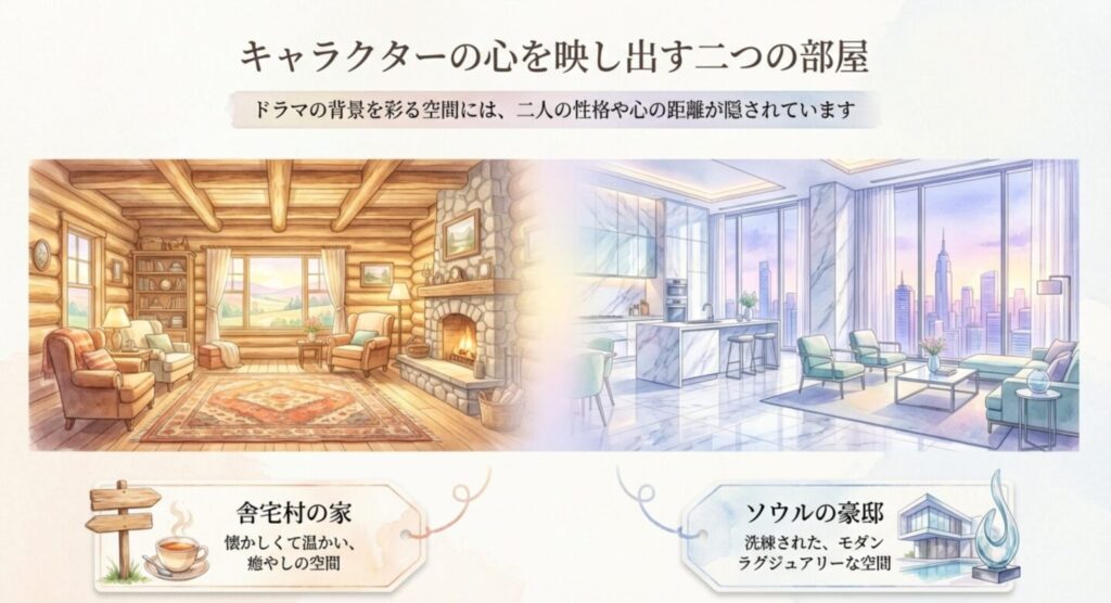 舎宅村の家とソウルの豪邸の比較