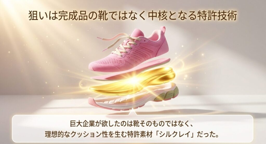 特許素材シルクレイの理想的なクッション性を生む構造イメージ