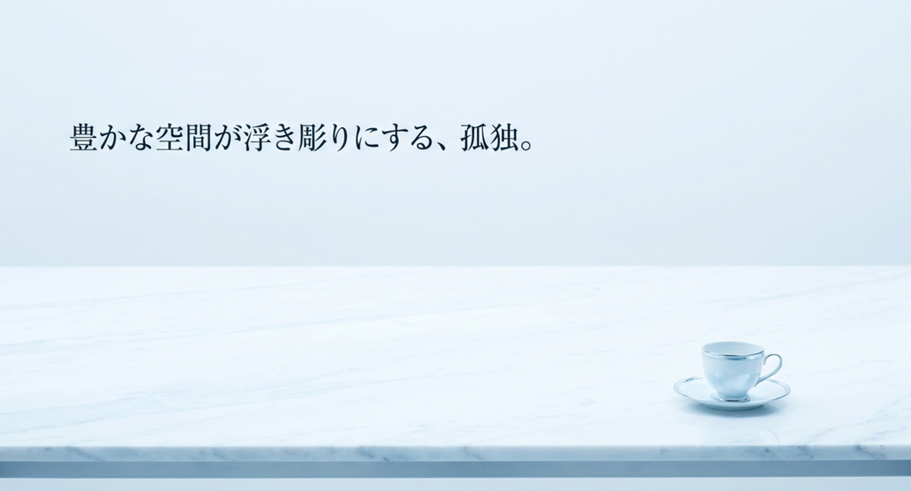 『愛の不時着』ユン・セリの洗練された豊かな住空間が、成功と同時に一人で過ごす孤独を浮き彫りにしていることを表したスライド